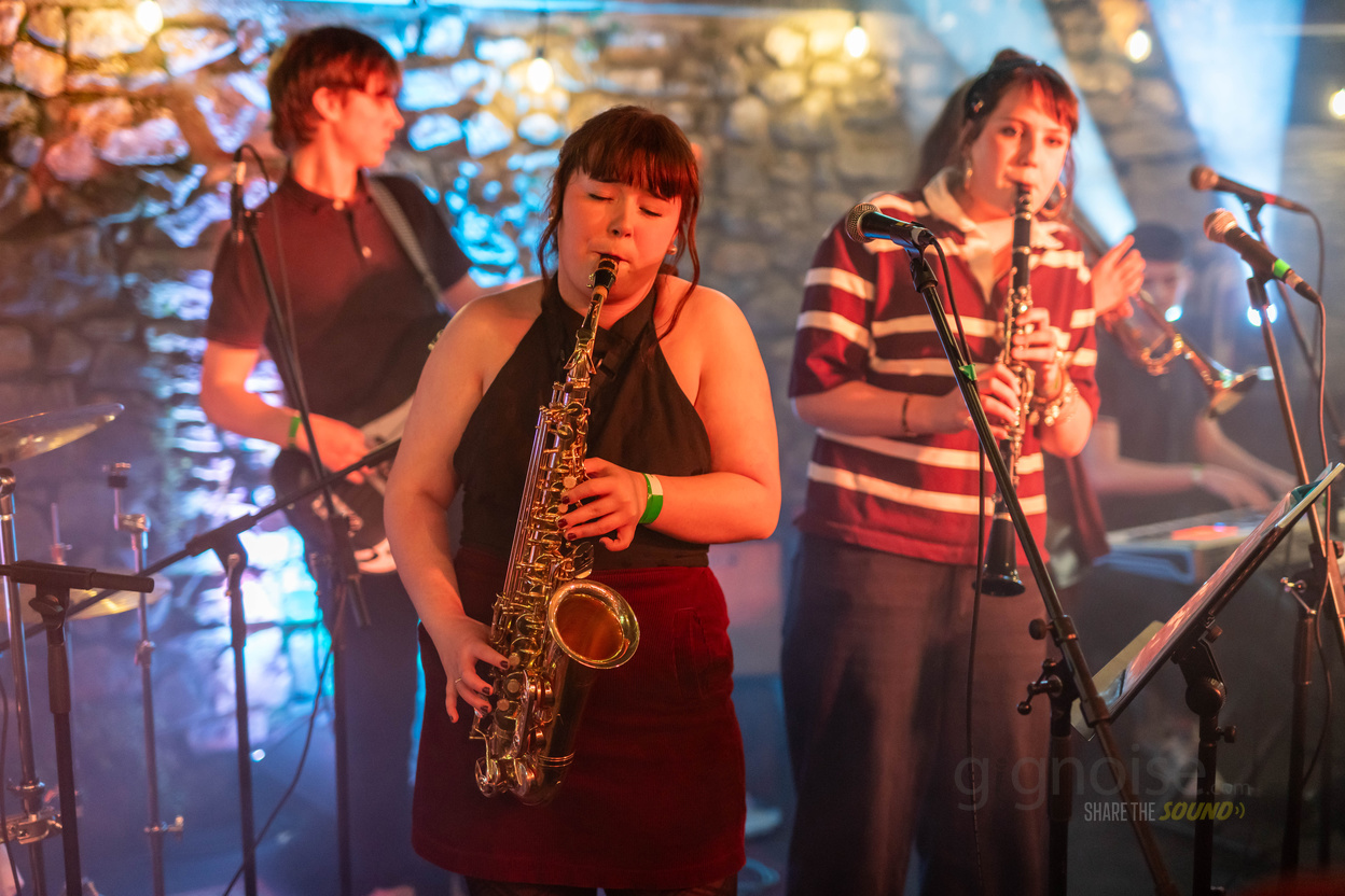 The Grapevine performing live with saxophone
